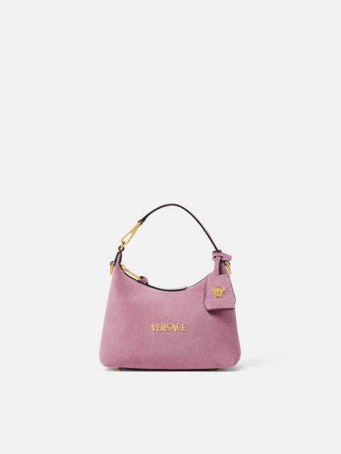 Versace Tag Suede Hobo Bag
