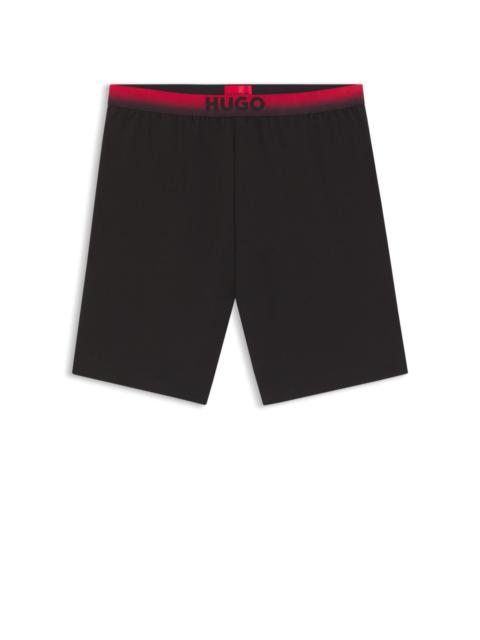GRADIENT-WAISTBAND PYJAMA SHORTS IN A COTTON BLEND