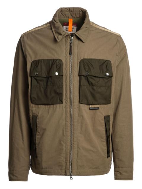 Type -C flap-pocket zip-front jacket