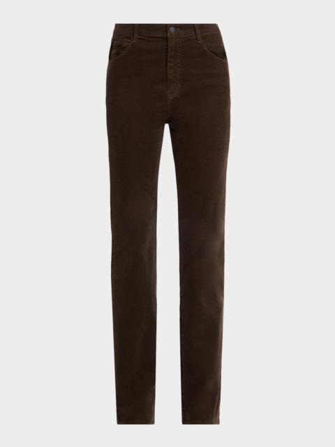 Corduroy Straight-Leg Pants