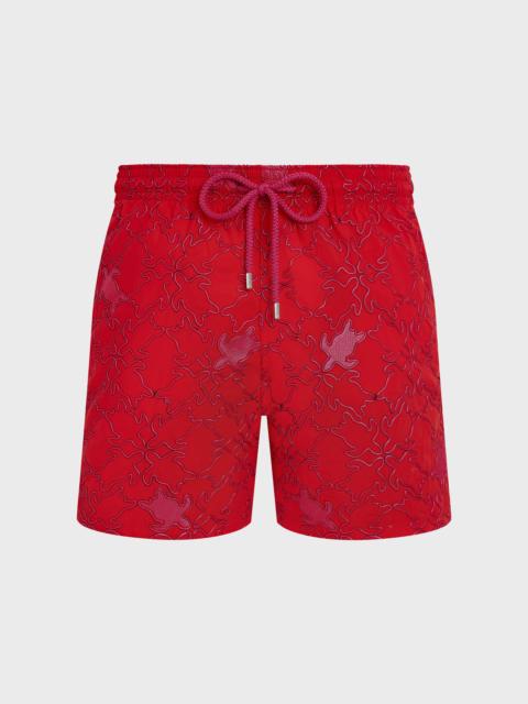 MEN SWIM SHORTS EMBROIDERED TURTLES NET - LIMITED EDITION