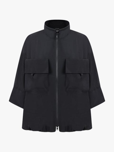 SHORT SLEEVE TRACK TOP | BLACK