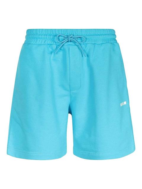 elasticated-waistband cotton shorts