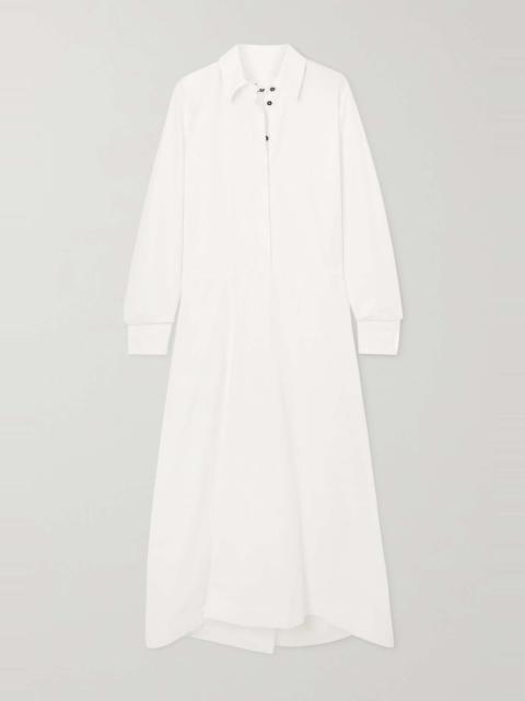 Cotton-poplin maxi shirt dress