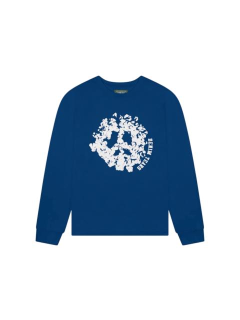 Denim Tears Peace Wreath Long Sleeve Tee Navy