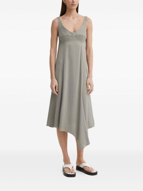 asymmetrical draped dress