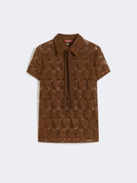 Lace T-shirt - CHOCOLATE