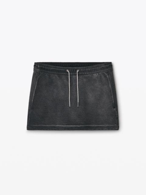 Crystal Hotfix Tube Skirt in Organic Cotton Terry