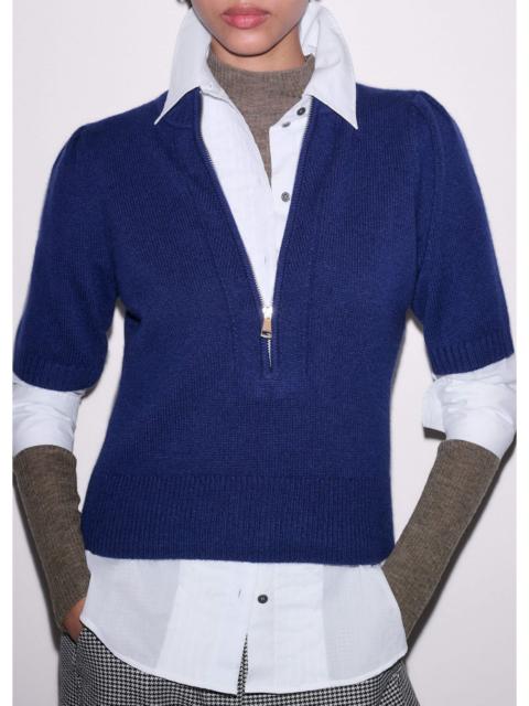 Pouf Sleeve Knit Tee