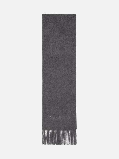 Wool logo scarf - Grey Melange