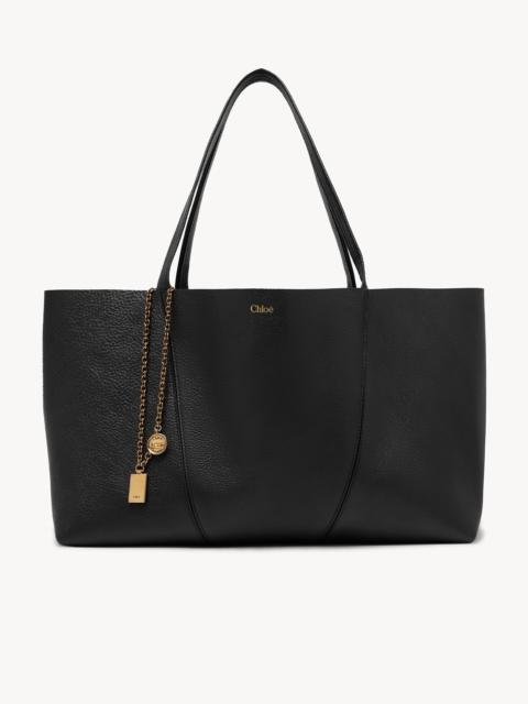 CHLOÉ SPIN EAST-WEST TOTE BAG IN GRAINED LEATHER