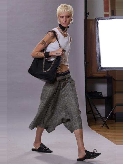 JUMBO TAILORED SHORT - BLACK&WHITE GLENPLAID - R13