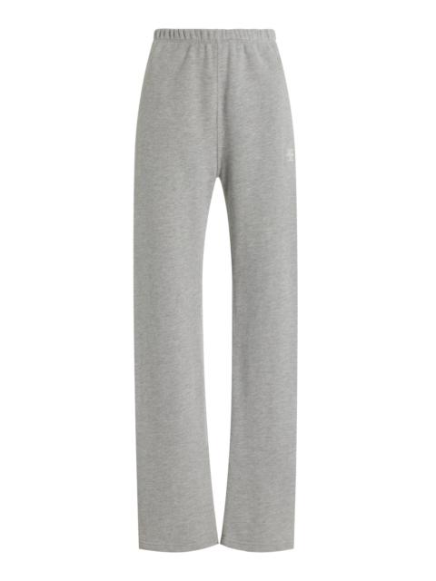 Cotton-Modal Terry Straight-Leg Sweatpants grey