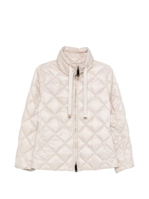 quilted-design zip-up jacket
