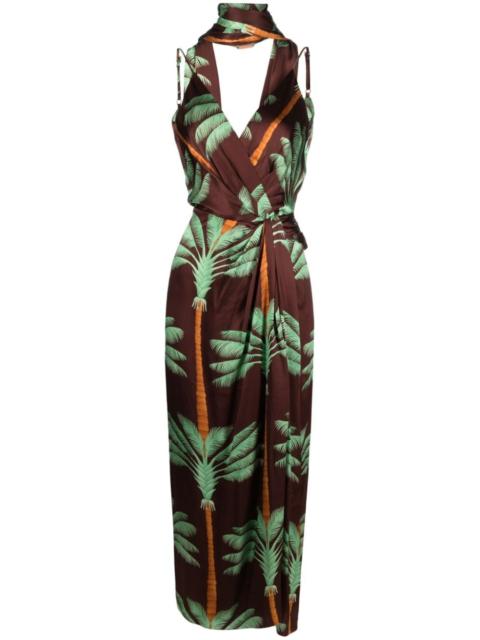 Song Of The Condor silk jacquard maxi dress