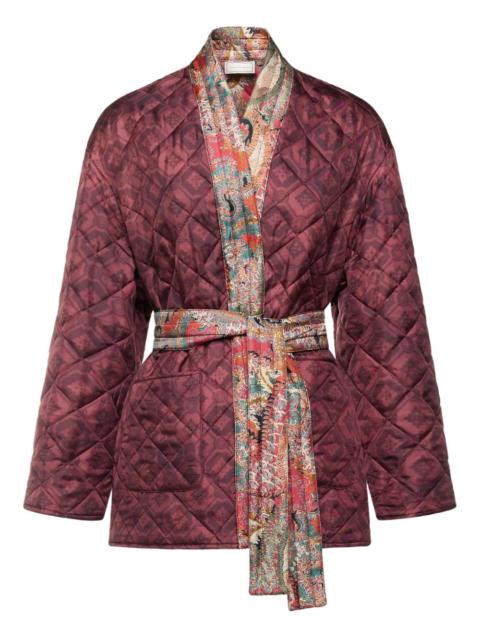 quilted patterned coat