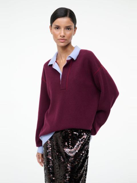 STAUD MICHAEL CASHMERE SWEATER CRIMSON