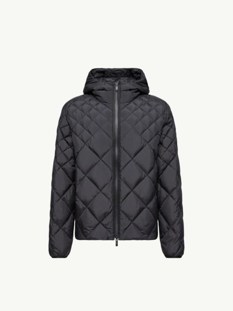 Merak Geometric-Quilted Hooded Short Down Jacket