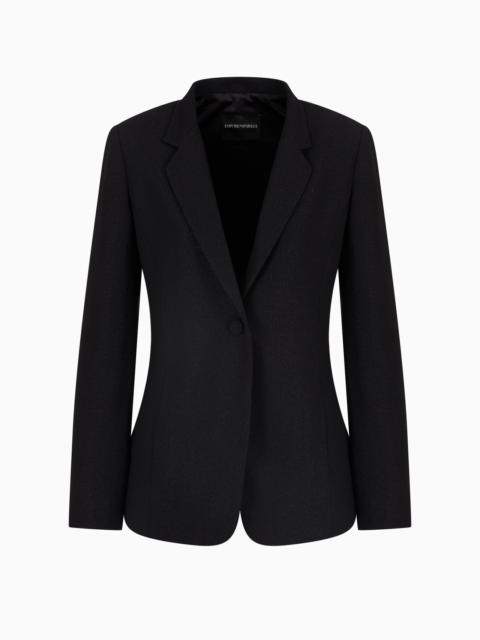 SINGLE-BREASTED LUREX CRÊPE BLAZER