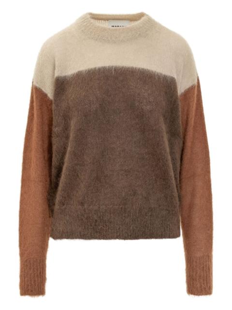 colour-block long-sleeves sweater