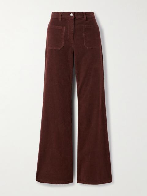 Florence Cotton-twill Flared Pants