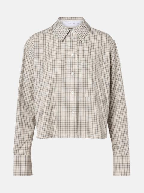 White Label Olive checked cotton shirt