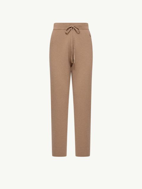 Wool & Cashmere Blend Cropped Jogging Pants