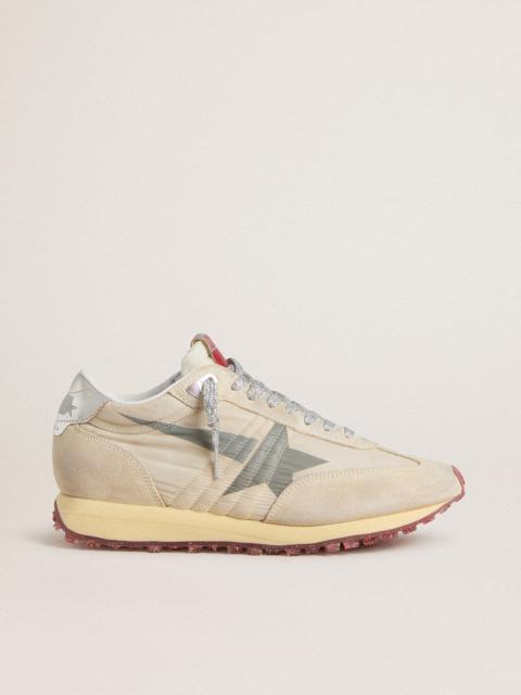 Women’s Marathon with beige nylon upper and gray star
