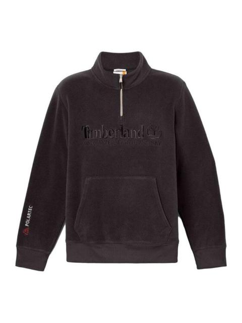 Timberland Linear Logo 1/4 Zip Sweatshirt 'Black' A2NRK-001