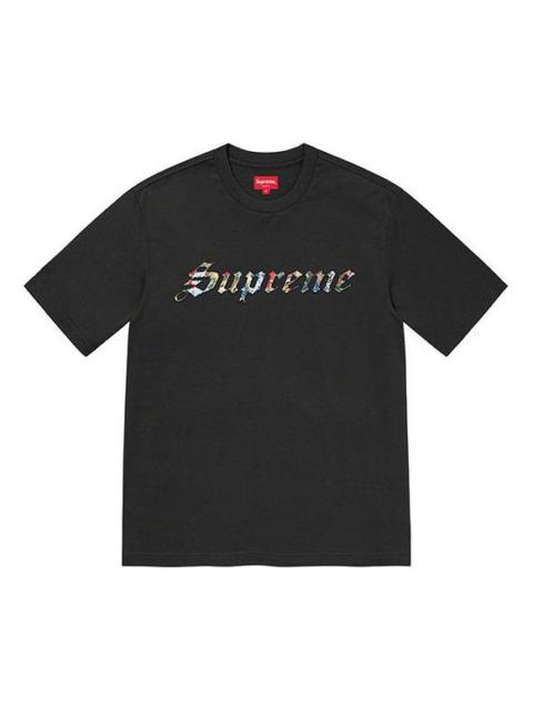 Supreme Week 6 Floral Applique Shirt Flowers Logo Short Sleeve Unisex SUP-SS21-595
