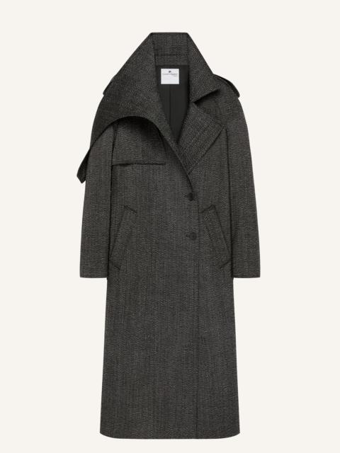 OBLIQUE CAVIAR WOOL TRENCH COAT