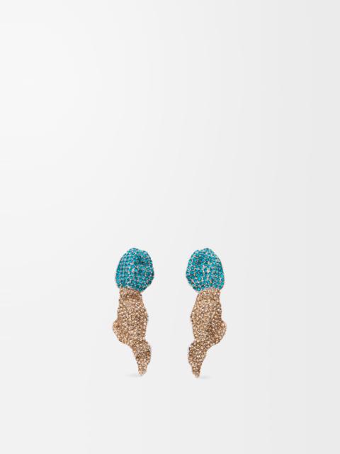 Glitter Fragment earrings in sterling silver and crystals