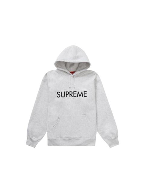 Supreme Capital Hooded Sweatshirt Ash Grey