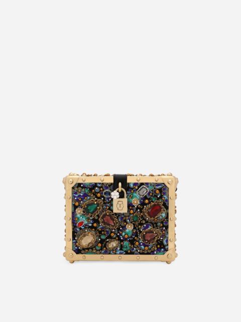 Jacquard Dolce Box bag with embroidery