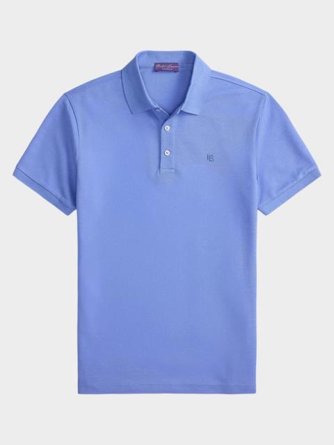 Men's Double-Mercerized Pique Monogram Polo Shirt