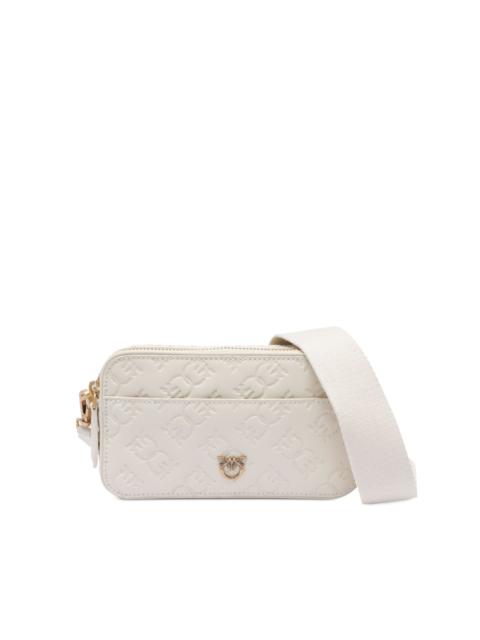 logo-embossed camera bag