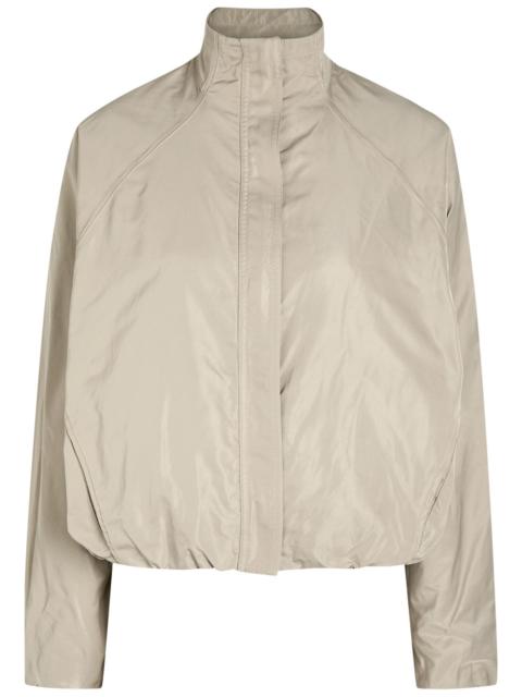 Alaïa High-neck Woven Windbreaker Jacket