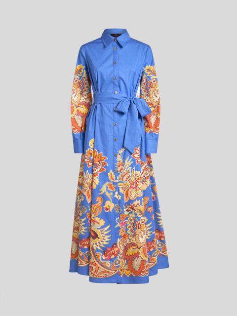 PRINTED POPLIN SHIRT DRESS
