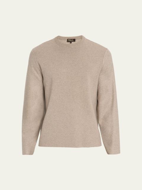 Men's Breia Cashmere and Wool Raw-Edge Crewneck Sweater
