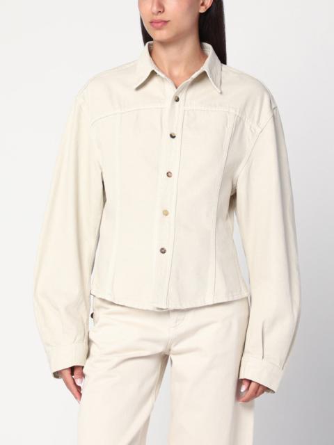 Ecru denim shirt