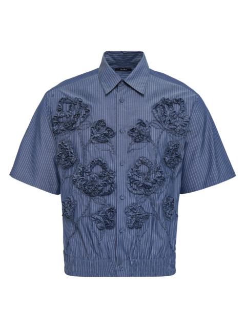 Short Sleeve Cropped Shirt Patch Detail