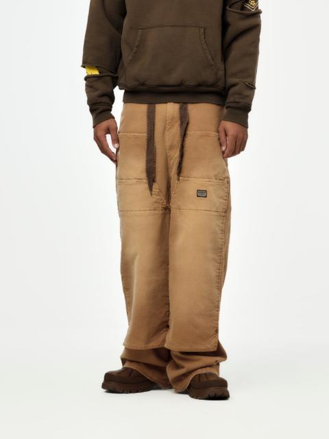 CANVAS W-KNEE EASY BAGGY PANTS (HOBO DAMAGED)