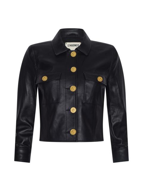 Kumi Cropped Leather Jacket
