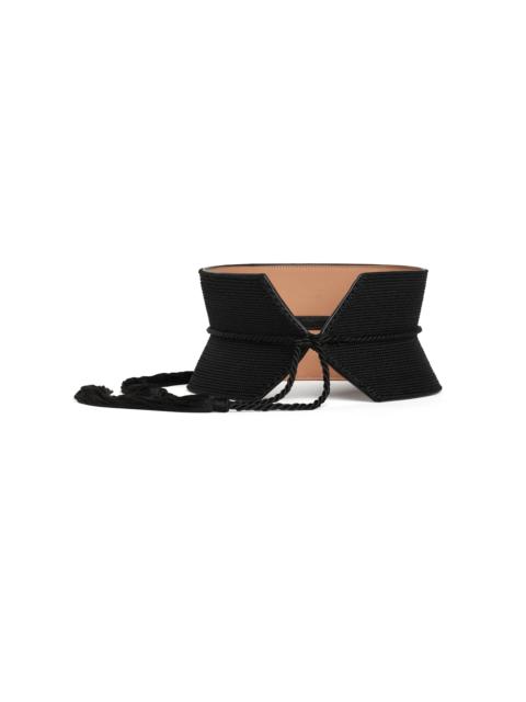 TASSEL BUSTIER BELT IN CALFSKIN