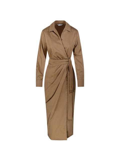 belted wrap-style dress