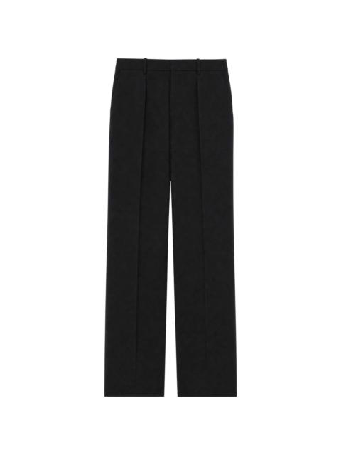 Wool-Blend Wide-Leg Trousers
