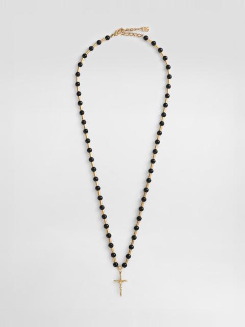 Metal necklace with logo