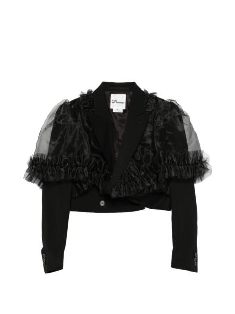 ruffled cropped jacket