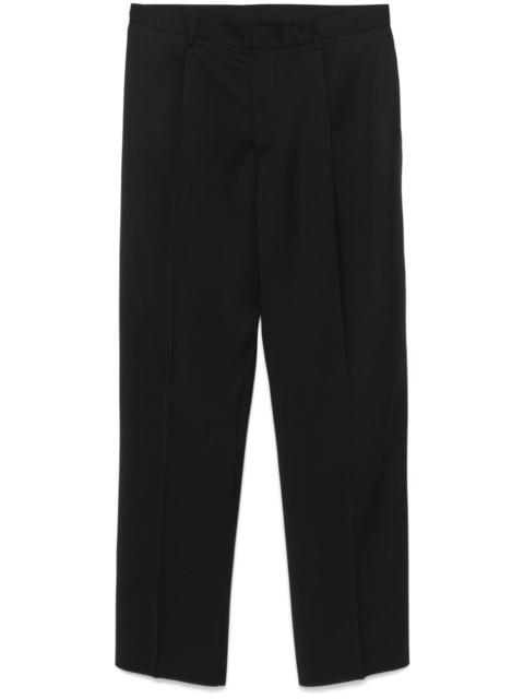 pressed-crease trousers