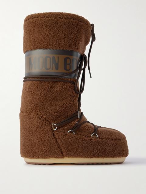 Icon Faux Leather-trimmed Fleece Snow Boots